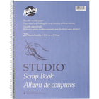 Hilroy Scrapbook with Oversized Coil Binding, Manila, 14" x 11", 20 Sheets-Durable manila paper stands up to heavy gluing, taping and uneven surfaces
