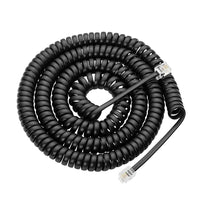 Basic Tech Bt25Rchbk Coiled Cord 25Ft With Rj9 Connector - Black-4 Core Cable