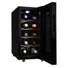 Koolatron 10 Bottle Wine Cooler, 1 cu. ft. (28L) Freestanding Thermoelectric Wine Fridge - Black-Space-saving design fits easily on a countertop or home bar top