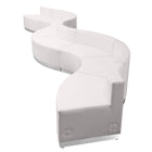 Flash Furniture HERCULES Alon Series Melrose LeatherSoft Reception Configuration, 8 Pieces, White-Add on pieces as your business grows