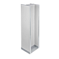 Azar Displays Pegboard Floor Display H-Spinner, 60" x 16", White (700430-WHT)-White plastic