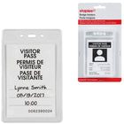 Staples Heavy-Duty Vertical Badge Holders - 2-7/8" x 3-7/8" - Clear - 25 Pack-Pre-punched holes for lanyards or reel clip (sold separately)