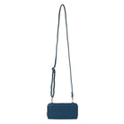 Karla Hanson RFID Blocking Ellie Woven Crossbody Phone Wallet, Blue-12 card slots,