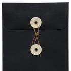 JAM Paper #10 Policy Button & String Envelopes, 4 1/8 x 9 1/2, Black Linen, 50 Pack-50/pack