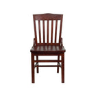 Flash Furniture Hercules Series School House Back Wooden Restaurant Chair, Mahogany, 12 Pack-Mahogany Wood Finish