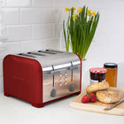 Kenmore 4-Slice Toaster with Dual Controls - Red-9 browning options with numbered dials