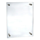 Azar Displays 17" x 22" Standoff Acrylic Sign Holder with Caps, Clear (105528)-Used for graphic signs