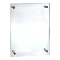 Azar Displays 17" x 22" Standoff Acrylic Sign Holder with Caps, Clear (105528)-Used for graphic signs