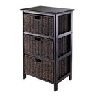 Winsome Omaha Storage Rack with 3 Foldable Baskets, Black-Simple with plenty of storage for this Omaha Storage Rack with Foldable Baskets.