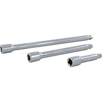 Gray Tools 3 Piece 1/4" Drive Chrome Wobble Extension Set, 2", 4" & 6"-Contains: 2", 4" & 6" length extensions.