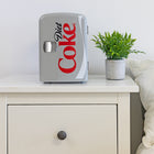 Coca-Cola Diet Coke Portable 6 Can Thermoelectric Mini Fridge Cooler/Warmer - 4 L / 4.2 qt-Self-locking door handle