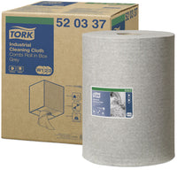Tork Industrial Centrefeed Maxi Roll Cleaning Cloth - Grey-Excellent oil and water absorption, easily lifts grease and grime