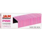 JAM Paper Standard Size Colourful Staples, Pink, 5 Pack (335pig)-5 per pack