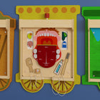 Flash Furniture Bright Beginnings Commercial Grade STEAM Wall Activity Board w/ Natural Finish,Multicolor Accents,Dental Hygiene-Natural Wooden Finish with Brightly Colored Elements