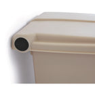 Legacy Step-On Container - 16.2" W x 15.75"D x 23.6"H - 45 Litres - Beige-Material: Resin