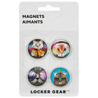 Staples Glass Magnets - Assorted Designs - 4 Pack-Includes 1 pack of 4 magnets