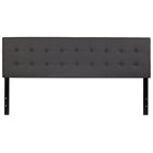 Flash Furniture Lennox Tufted Upholstered King Size Headboard - Grey Vinyl-Contemporary Style