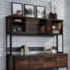 Sauder - 430077 Briarbrook Large Hutch - Barrel Oak-Barrel Oak, Engineered Wood, Metal