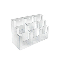 Azar Displays 3-Tier 9-Pocket Trifold Brochure Holder, 2 Pack (252817)-Brochure holders