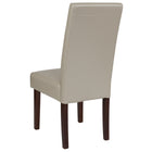Flash Furniture Greenwich Series Parsons Chair, Beige Leather (QYA379061BGL)-Panel Back
