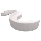 Flash Furniture HERCULES Alon Melrose LeatherSoft Reception Configuration - 9 Piece - White-Contemporary Reception Set