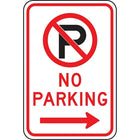 Parking Signs, No Parking w/Pictogram and Right Arrow, SAX517-Language - English