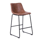 Plata Import Landon Antique Stool - Brown-Counter stool suitable for indoor and outdoor use