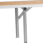 Flash Furniture 72" x 12" x 12" Birchwood Bar Top Riser with Silver Legs-.875'' Thick Plywood Core