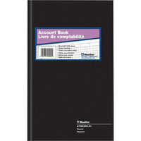 Blueline Record Book, A790300.01, 12-1/2" x 7-7/8"-Perfect binding with hard black cover