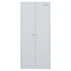 Storemax Large Heavy Gauge Steel Storage Cabinet - Grey-Large Storage Cabinet with ample storage space and 32” width to store bulky items; Constructed of Heavy-Gauge Steel with four (4) adjustable shelves for rigidity and 8  leaf hinges; Integrated levelers compensate for uneven or warped floors