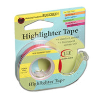 Lee Products Removable Highlighter Tape, 3" x 4", Pink, 6 Pack (LEE13978)-Bundle of 6