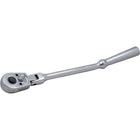 Gray Tools 3/8" Drive 45 Tooth Chrome Reversible Ratchet, Flexible Head, With Bent Handle-Drive Size: 3/8"