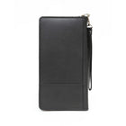 Ashlin Monaco Rfid Zippered Ticket Wallet, Black-Zippered Airline E-ticket wallet for securing your documents and passports