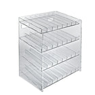 Azar Displays 4-Tier 32 Compartment Pegboard or Slatwall Cosmetic Counter Display (222684)-Dimensions: 12"W x 8.5"D x 14.5"H