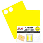 JAM Paper Round Circle Label Sticker Seals, 1.67" diameter, Assorted Bright Colours, 4 Packs of 120 (147627assrt)-Assorted colours