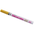 JAM Paper Marvy Uchida Fine-Point Opaque Paint Marker - Gold - 5 Pack (7665885g)-Durable plastic body for daily use