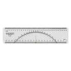 C-THRU Metric Protractor Ruler, 6", Clear, 12 Pack-Laminated for durability