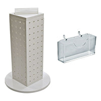 Azar Displays Pegboard Counter Gift Card Holder, 13" x 4", White (700229-WHT)-Made from pegboard