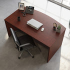Sauder 59"W Affirm Executive Desk - Classic Cherry-  Cord management system with two desk top grommet holes