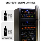 Koolatron 29 Bottle Dual Zone Wine Cooler, 3 cu ft (86L) Freestanding Wine Fridge - Black-Freestanding wine cellar with reliable high-performance compressor cooling