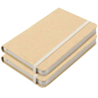 JAM Paper Hardcover Lined Notebook With Elastic Closure Small – 3.75 x 5.63 – Lined – Kraft – 2 Pack (340526603g)-Size: 3 3/4" x 5 5/8"