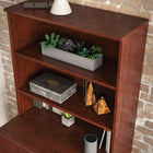Sauder Affirm 2-Shelf Bookcase Hutch - Classic Cherry-Meets BIFMA standard x5.9 for safety, durability and structural performance