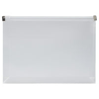 JAM Paper Plastic Envelopes with Zip Closure, Booklet, 4.5 x 6.5, Clear Poly, 12 Pack (473Z1CL)-Clear