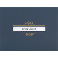 St. James Regent Certificate Holders with Window, Linen, Navy Blue, 5 Pack-Beautiful engravings in gold foil