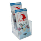 Azar Displays 2-Tier 2-Pocket Trifold Brochure Holder, 2 Pack (252032)-Made from acrylic