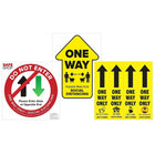 Eddie's Hang-Up Display Ltd. One Way Directional Floor Decal Arrow Kit, Vinyl, English-Social Distancing - Safe Shop