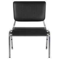 Flash Furniture HERCULES Series Black Antimicrobial Vinyl Bariatric Medical Reception Chair with 3/4 Panel Back-Set of 4 Medical Waiting Room Chairs