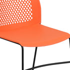 Flash Furniture – Chaise traîneau HERCULES empilable avec ouverture d’aération, capacité de 661lb, orange (RUT498AOR)-6