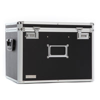 Vaultz Letter/Legal Chest - Black-Locking file chest has built - in metal rails to accommodate either legal or letter - size hanging file folders, providing a safe and attractive place to store files
