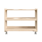 Flash Furniture - Chariot de rangement mobile Bright Beginnings de qualite commerciale à 3 etageres en bois pour salle de classe-Les bords arrondis previennent les ecorchures en cas de contact accidentel